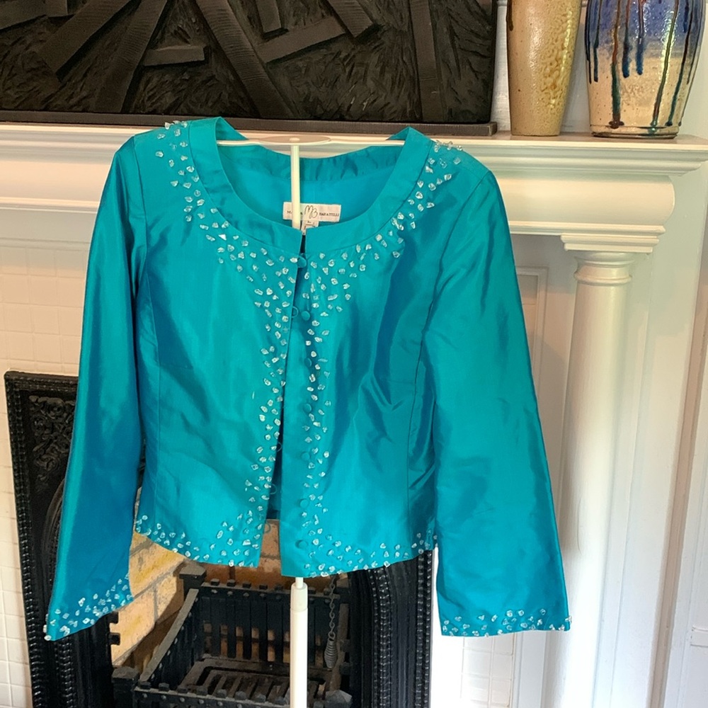 Marisa Baratelli 100 percent pure Thai silk short jacket. Worn twice.